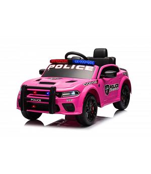 Coche eléctrico infantil 12v de policía Dodge Charger Police Pink  INDA628-LE-20013